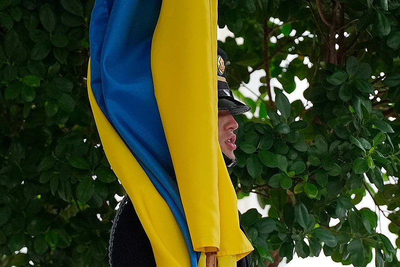Russia Ukraine War Trump-Zelensky Meeting photos: Ukraine flag