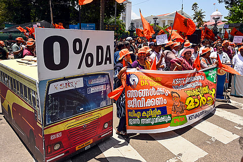 Kerala State Road Transport Corporation's protest