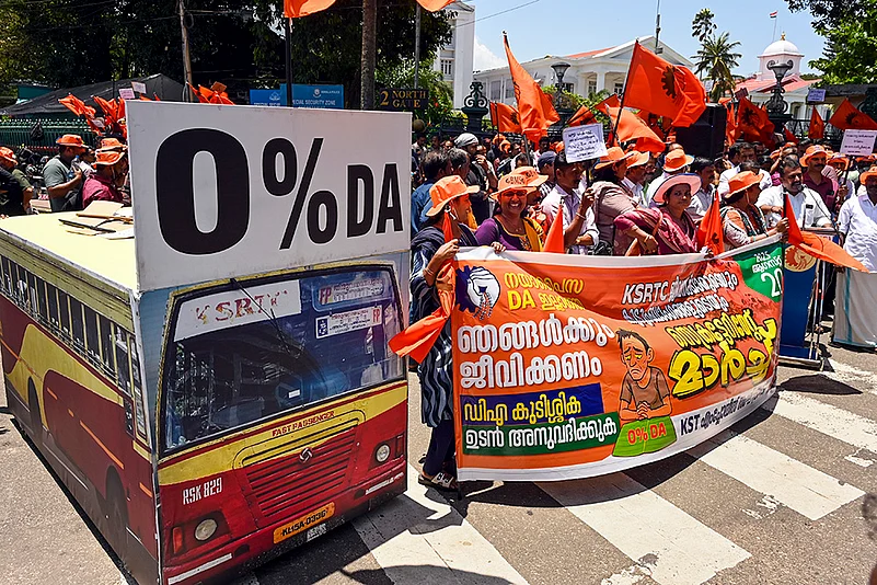 Kerala State Road Transport Corporations protest
