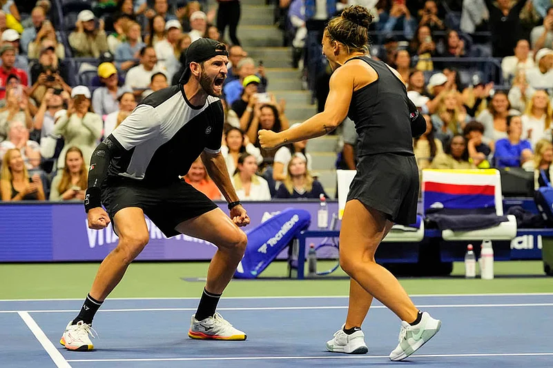US Open Tennis Mixed Doubles Final match Sara Errani-Andrea Vavassori vs Iga Swiatek-Casper Ruud_6