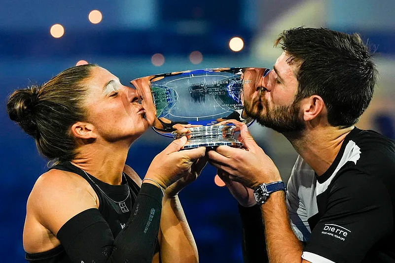 US Open Tennis Mixed Doubles Final match Sara Errani-Andrea Vavassori vs Iga Swiatek-Casper Ruud_2