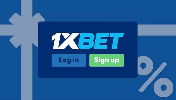 1XBET login and signup screen
