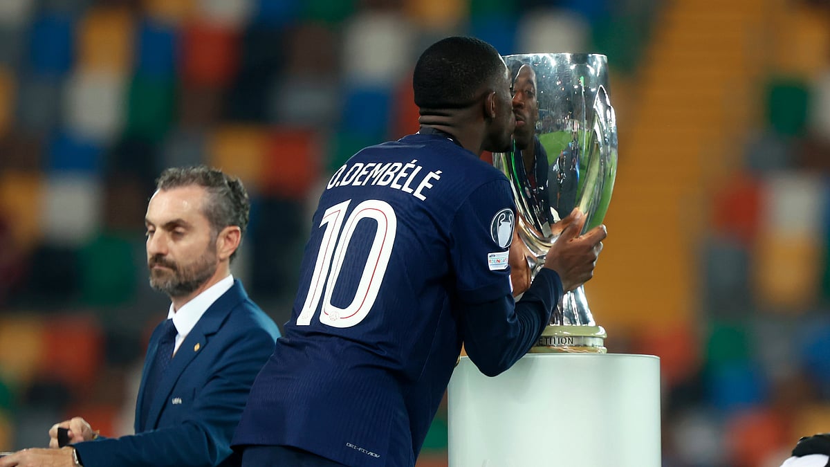 Paris Saint-Germain's Ousmane Dembele at the UEFA Super Cup
