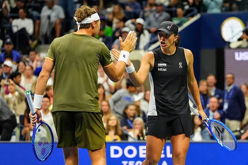 US Open Tennis Mixed Doubles Final match Sara Errani-Andrea Vavassori vs Iga Swiatek-Casper Ruud_8