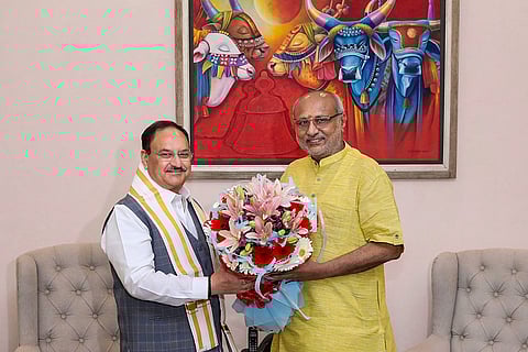JP Nadda meets CP Radhakrishnan