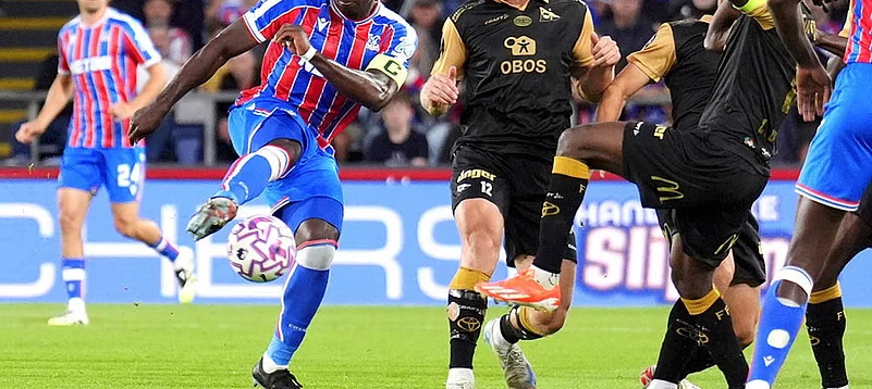 UEFA Conference League 2025-26 Playoff 1st Leg match Crystal Palace Vs Fredrikstad_Marc Guehi