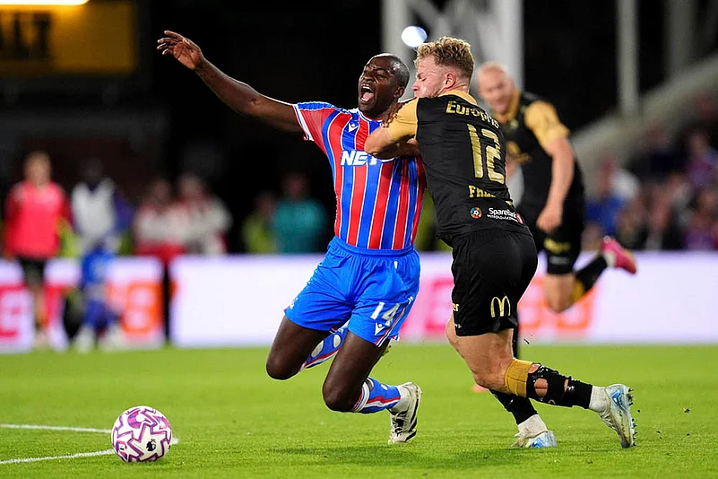 UEFA Conference League 2025-26 Playoff 1st Leg match Crystal Palace Vs Fredrikstad_Ulrik Fredriksen