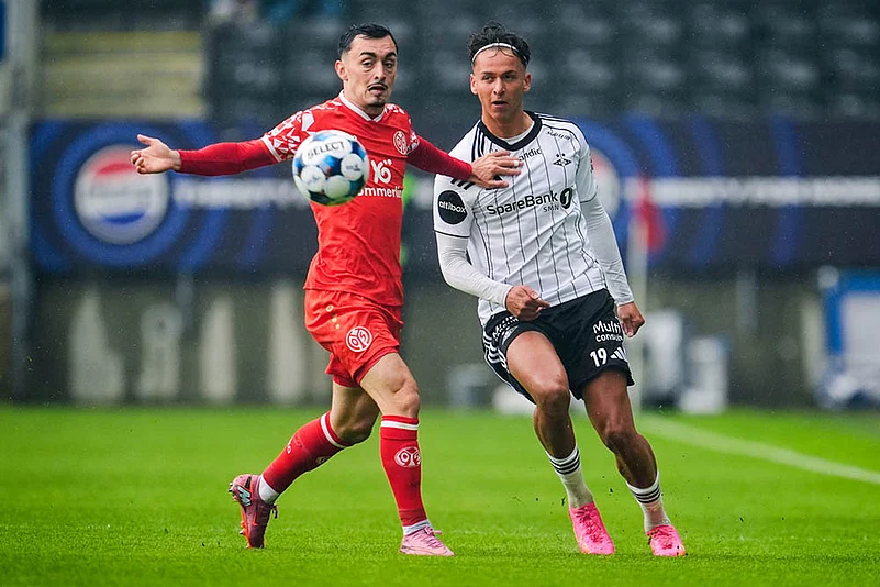 UEFA Conference League 2025-26 Playoff 1st Leg match Rosenborg Vs FSV Mainz 05_Paul Nebel