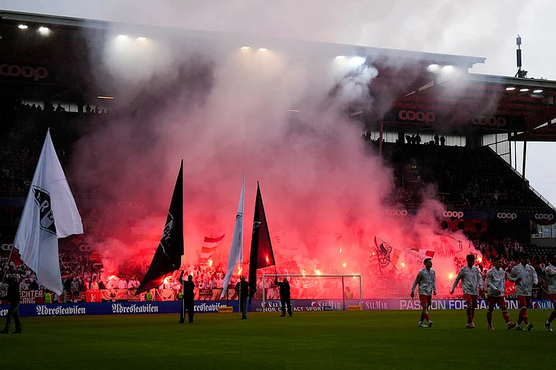 UEFA Conference League 2025-26 Playoff 1st Leg match Rosenborg Vs FSV Mainz 05_Mainz supporters