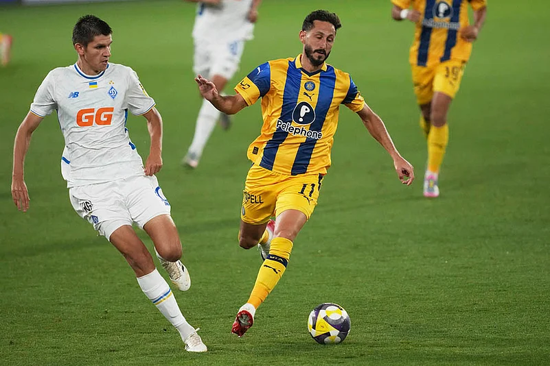 UEFA Europa League Playoff 1st Leg match Maccabi Tel Aviv vs Dynamo Kyiv_Kristian Bilovar