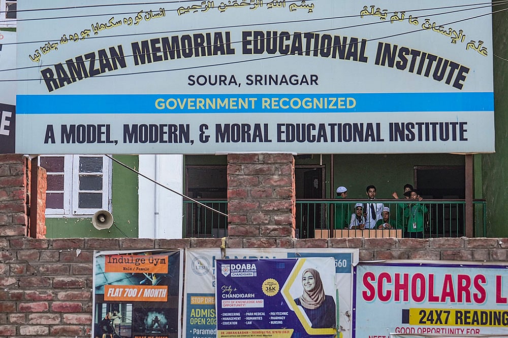 | Photo: PTI/S Irfan : JK govt to take over management of 215 schools run by banned Jamaat-e-Islami, Falah-e-Aam Trust