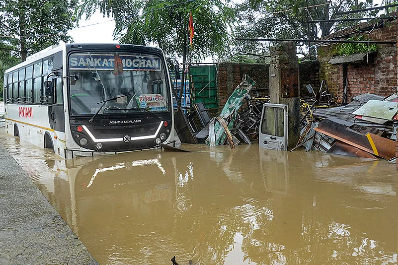 Waterlogging after heavy rains in Ranchi
