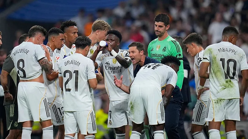 Spain Soccer La liga 2025-26 Real Madrid Vs Osasuna in Madrid_coach Xabi Alonso