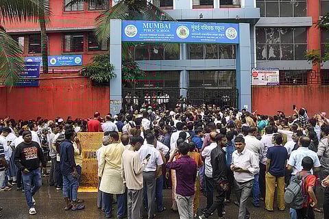 Congress protest against privatization of Malvani Township School in Mumbai