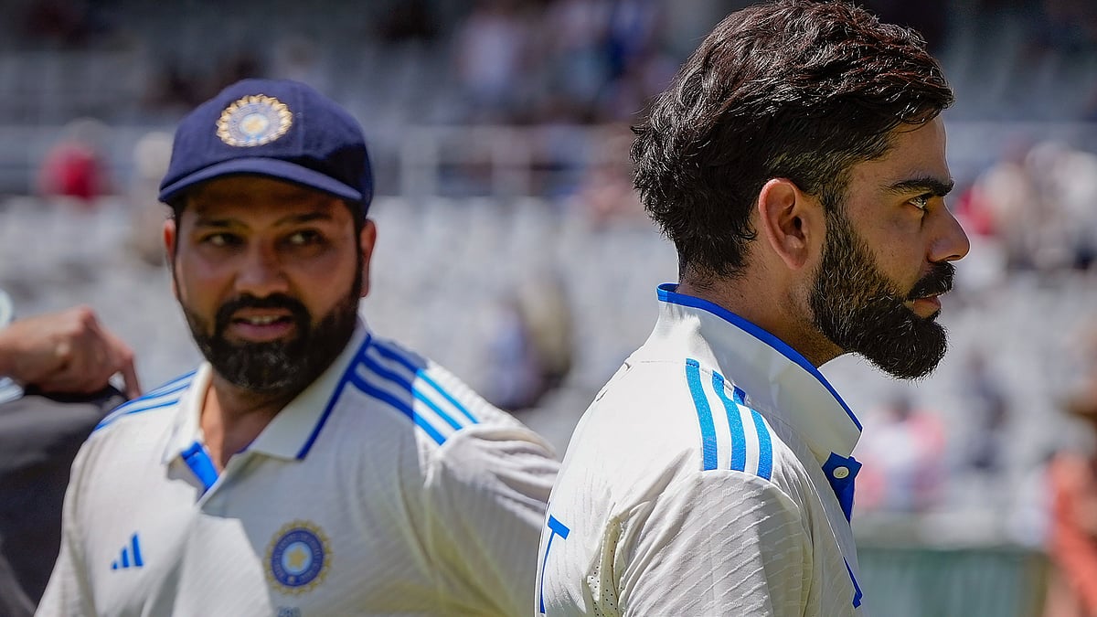 PTI : Indian batting stalwarts Rohit Sharma and Virat Kohli captured in the same frame. 