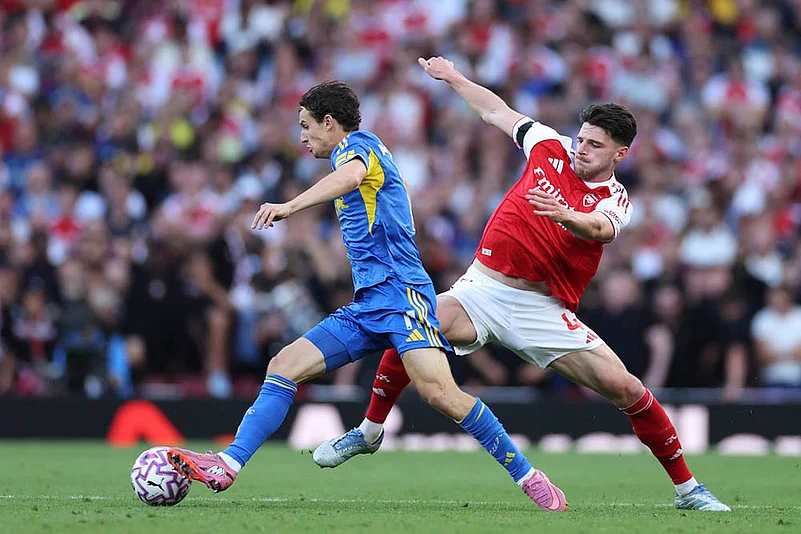 English Premier League 2025-26 Matchday 2 Arsenal Vs Leeds United_Declan Rice