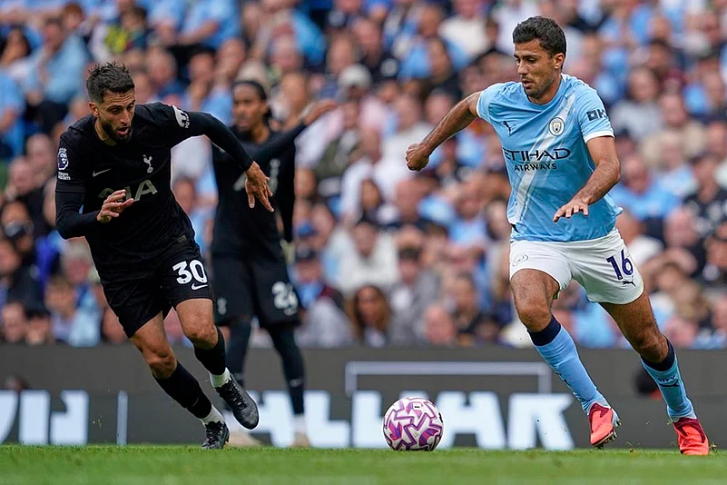 English Premier League 2025-26 Matchday 2 Manchester City Vs Tottenham Hotspur_Rodrigo