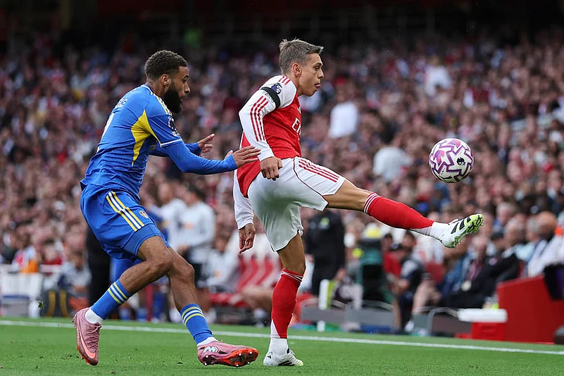 English Premier League 2025-26 Matchday 2 Arsenal Vs Leeds United_Jayden Bogle