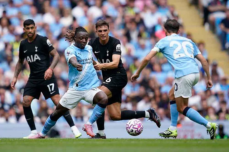 English Premier League 2025-26 Matchday 2 Manchester City Vs Tottenham Hotspur_Jeremy Doku