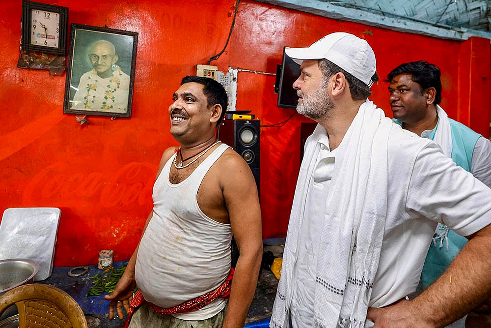 | Photo: @INCIndia/X via PTI  : Voter Adhikar Yatra in Bihar
