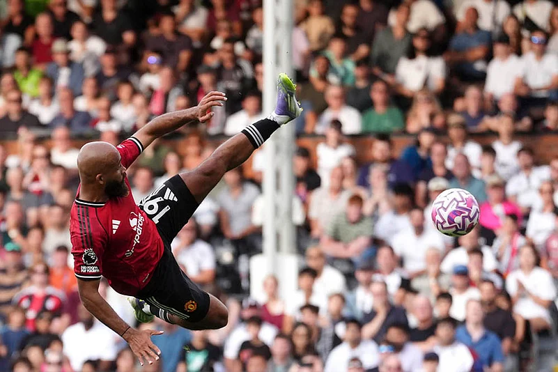 English Premier League 2025-26 matchday 2 Fulham Vs Manchester United__Bryan Mbeumo