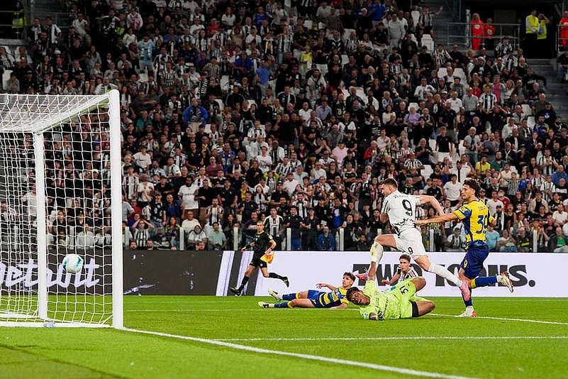 Italy Soccer Serie A 2025-26 Juventus vs Parma_Dusan Vlahovic