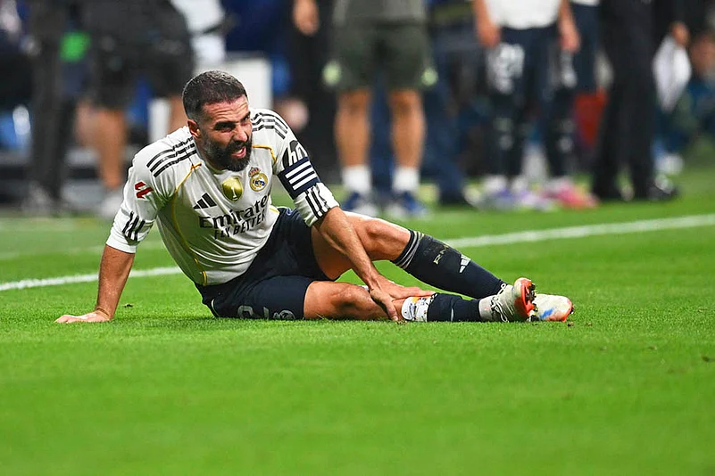 Spain soccer La liga Real Oviedo vs Real Madrid match photos_Dani Carvajal