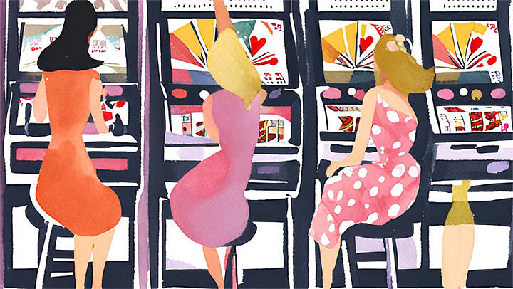 Three women playing