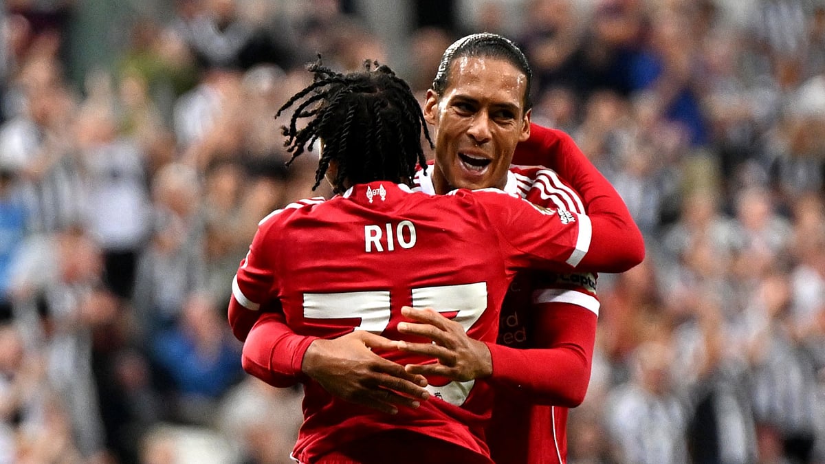 Virgil van Dijk and Rio Ngumoha