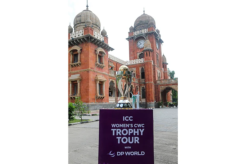 ICC Women’s World Cup 2025 Trophy Tour in Indore_ Gandhi Hall in Indore