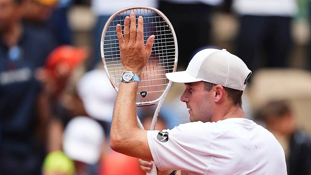 | Photo: AP/Lindsey Wasson : US Open 2025: Tommy Paul takes on Elmer Moller in the men's singles 1st round.