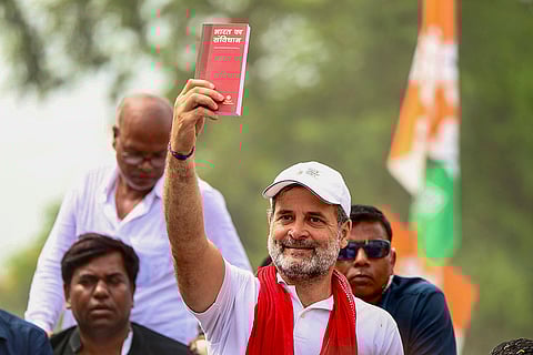 Rahul Gandhi leads 'Voter Adhikar Yatra' in Bihar