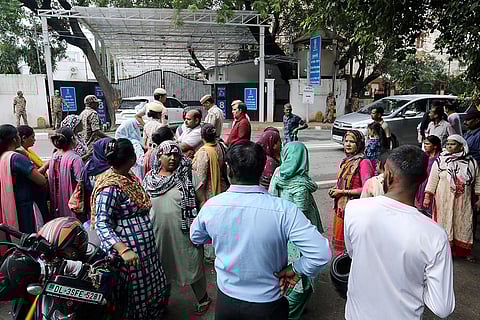 Jan Sunwai at Delhi CM's residence
