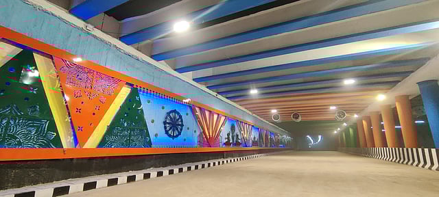 Reconfiguring Public Space With Art: Him Chatterjee Turns Dwarka Tunnel Into Indian Cultural Showcase