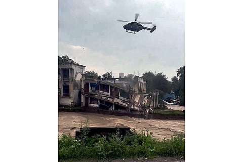 Army rescues people from a flooded village in Punjab