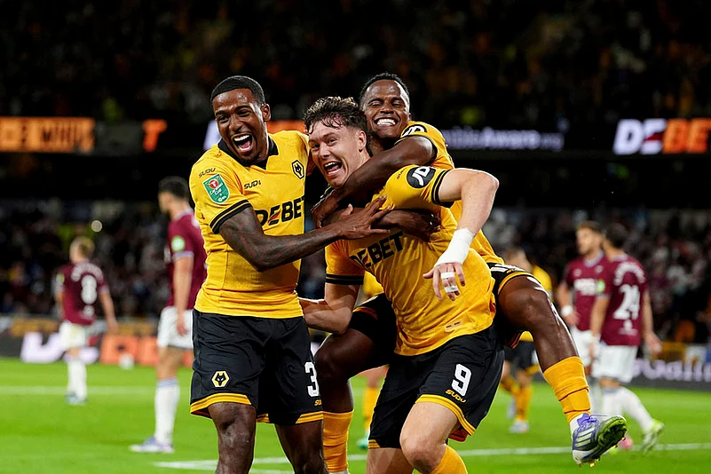EFL Cup 2025-26 Round 2 soccer match Wolves vs West Ham_Jorgen Strand Larsen