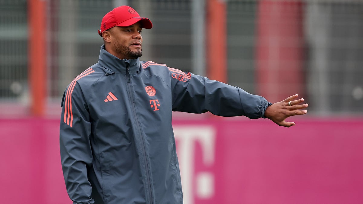 Vincent Kompany leads a Bayern Munich training session during the week.
