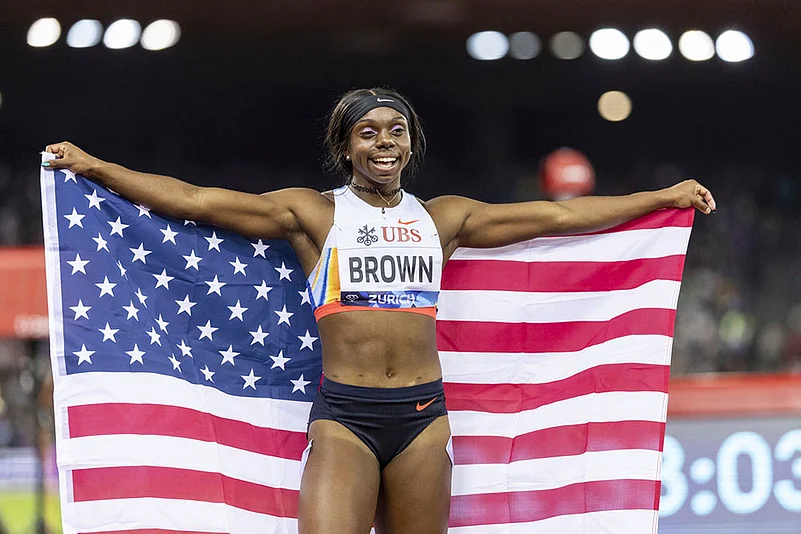 Switzerland Diamond League finals 2025 day 2 photos_Brittany Brown of the US