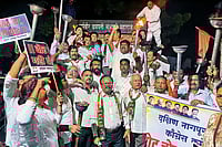 | Photo: Special Arrangement : Seeking Fair Play: Congress workers stage a protest in Nagpur against vote theft 