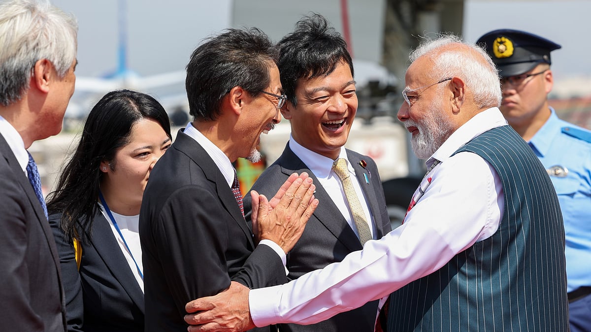 Modi's X | : Modi arrives in Japan |