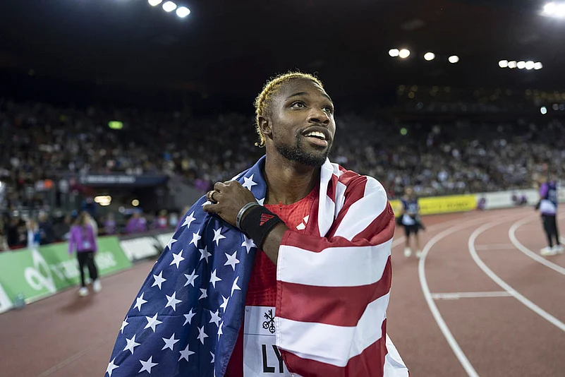 Switzerland Diamond League finals 2025 day 2 photos_Noah Lyles of United States