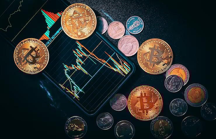 Cryptocurrency Coins with market chart