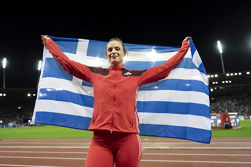 Switzerland Diamond League finals 2025 day 2 photos_Elina Tzengko of Greece