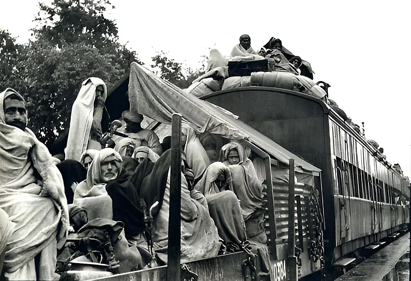 A refugee train, Punjab, 1947