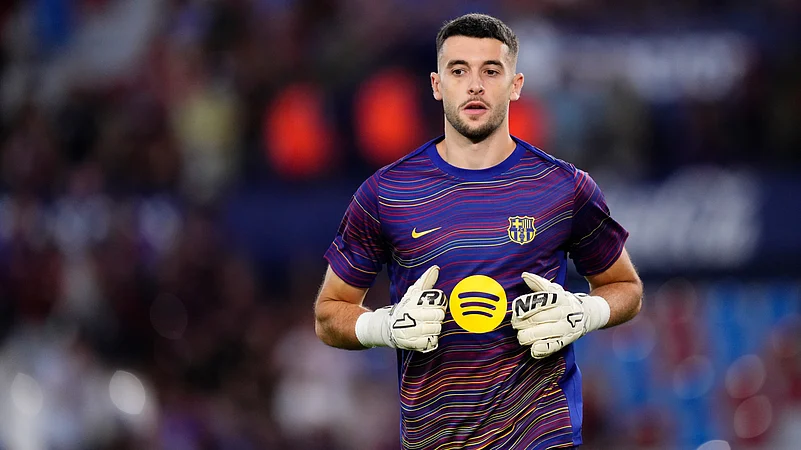 Barcelona goalkeeper Joan Garcia