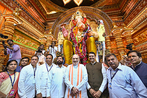Amit Shah visits Lalbaugcha Raja
