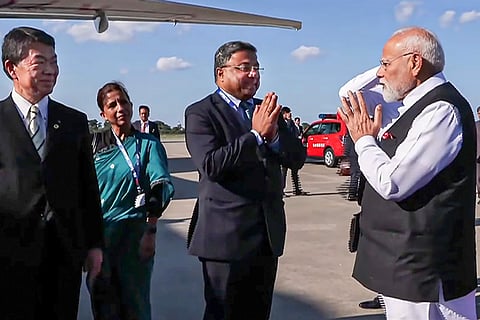 PM Modi emplanes for China