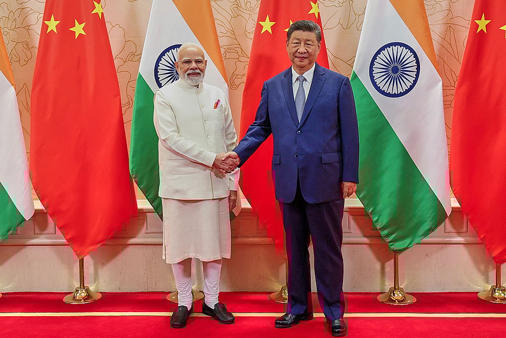 | Photo: Indian Prime Minister's Office via AP : PM Modi-Xi Jinping meeting