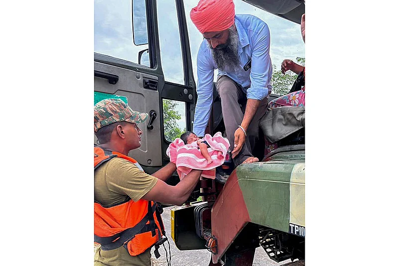 Army evacuates woman, 15-day-old baby from flooded village