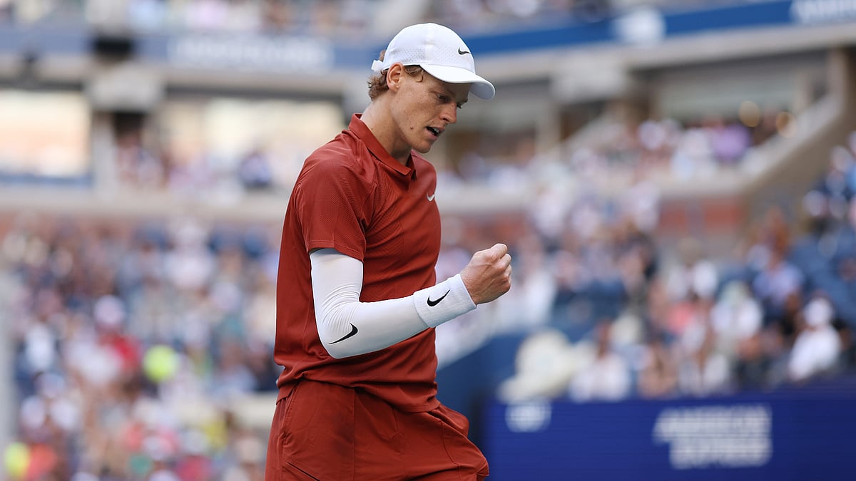 Jannik Sinner celebrates